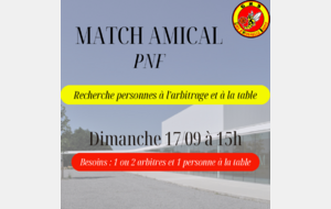 Match amical PNF