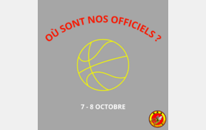 Où sont nos officiels ? 7/8 octobre