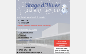 Stage d'hiver