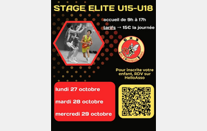 Stage élite U15-U18 Toussaint 2025