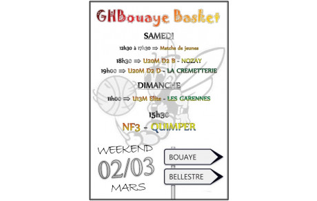 Matchs à l'affiche ce Weekend