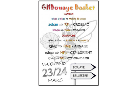 Matchs à l'affiche ce Weekend
