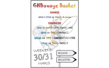Matchs à l'affiche ce Weekend