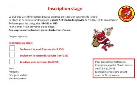 Stage Noël 