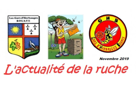 Actualité de la ruche  N°12 – Novembre 2019
