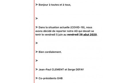 Report AG du club 