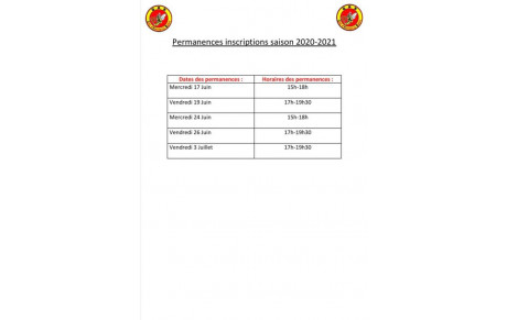 Documents licence saison 2020-2021