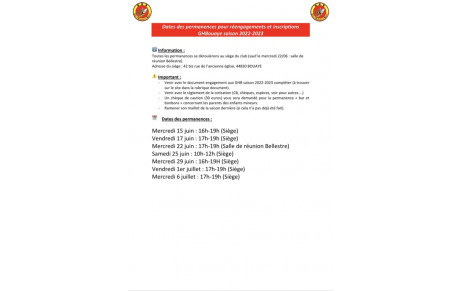 Document engagement licences saison 2022-23