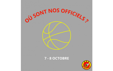 Où sont nos officiels ? 7/8 octobre
