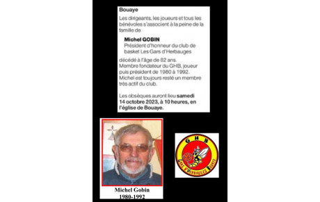 Décès de Michel Gobin 
