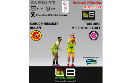 ⛹️‍♀️ Match à domicile NF2, Samedi 11 Novembre.