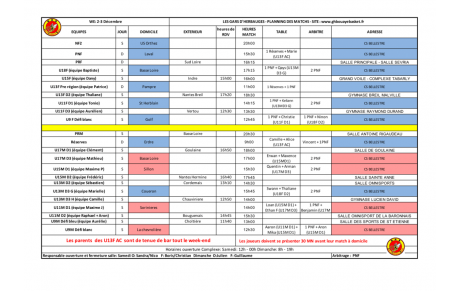 Planning 02-03 Décembre