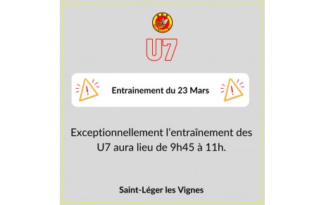Entrainement U7