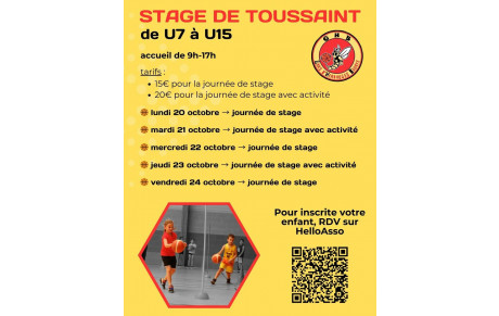 Stage U7-U15 Toussaint 2025